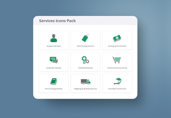 services icons (green web icons) thumbnail for Services web page